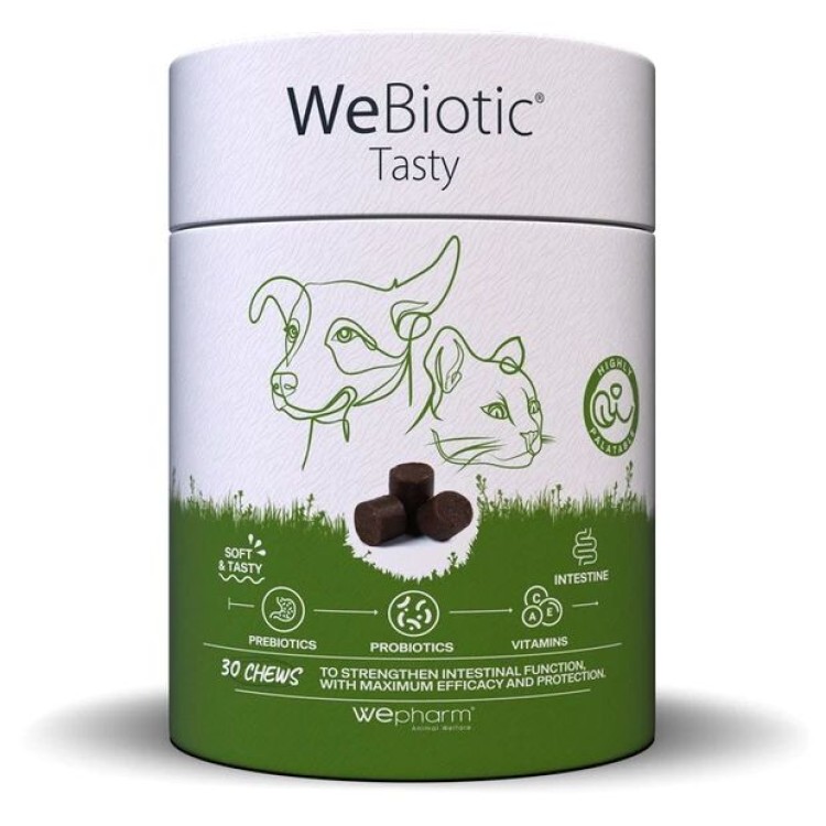 WEPHARM WEBIOTIC TASTY ΣΥΜΠΛΗΡΩΜΑ ΔΙΑΤΡΟΦΗΣ ΓΙΑ ΤΟ ΠΕΠΤΙΚΟ ΓΙΑ ΣΚΥΛΟΥΣ ΚΑΙ ΓΑΤΕΣ 30 CHEWS WEPHARM WEBIOTIC TASTY ΣΥΜΠΛΗΡΩΜΑ ΔΙΑΤΡΟΦΗΣ ΓΙΑ ΤΟ ΠΕΠΤΙΚΟ ΓΙΑ ΣΚΥΛΟΥΣ ΚΑΙ ΓΑΤΕΣ 30 CHEWS