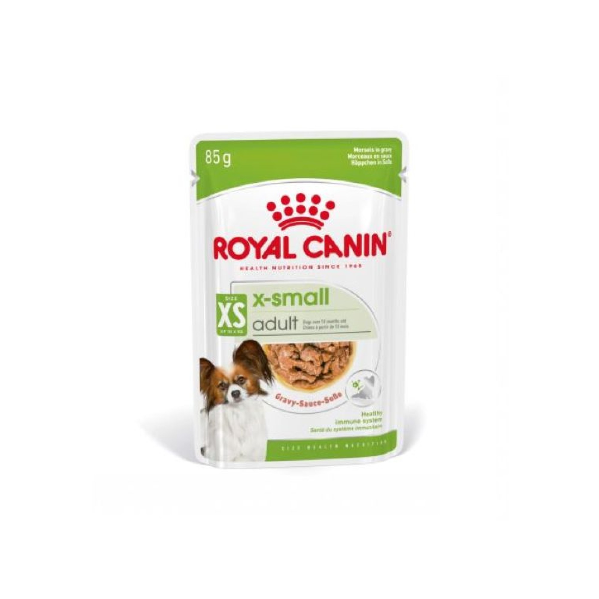 ROYAL CANIN ADULT DOG XSMALL MORSELS IN GRAVY POUCH 85gr