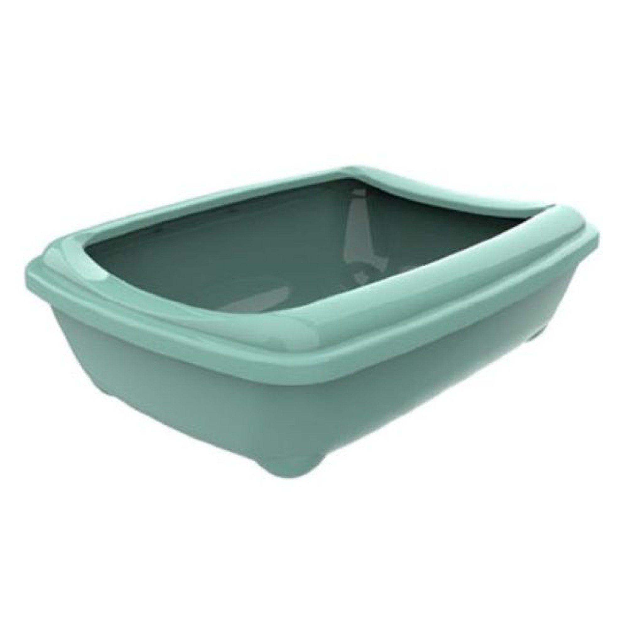 PET CAMELOT MODERNA ΑΝΟΙΧΤΗ ΛΕΚΑΝΗ ΓΑΤΑΣ ΠΡΑΣΙΝΟ ΜΕ ΠΡΟΣΤΑΤΕΥΤΙΚΟ ΠΛΑΙΣΙΟ 42x30cm