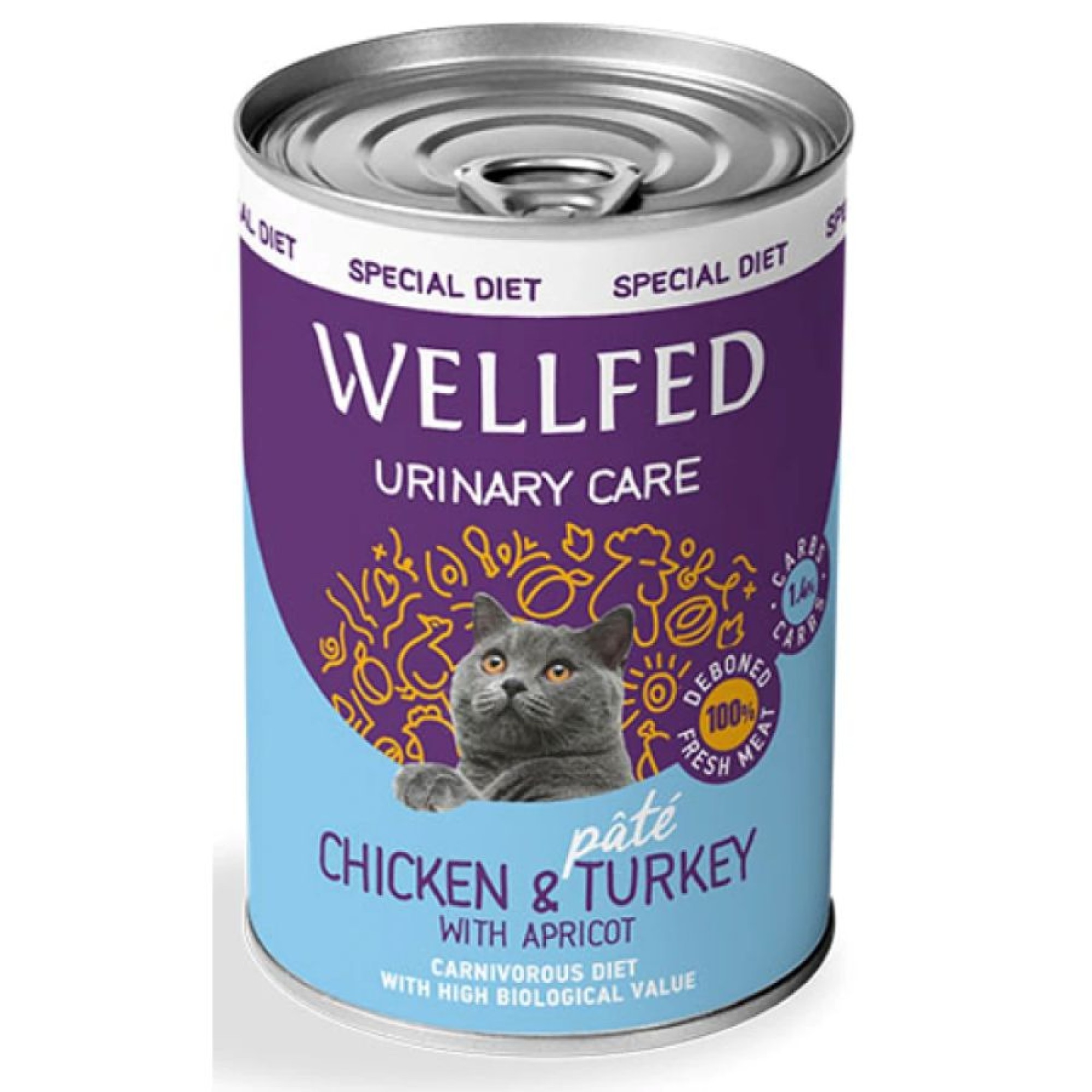 WELLFED SPECIAL DIET URINARY CARE ADULT CAT ΠΑΤΕ ΚΟΤΟΠΟΥΛΟ ΓΑΛΟΠΟΥΛΑ ΚΑΙ ΒΕΡΙΚΟΚΟ 400gr