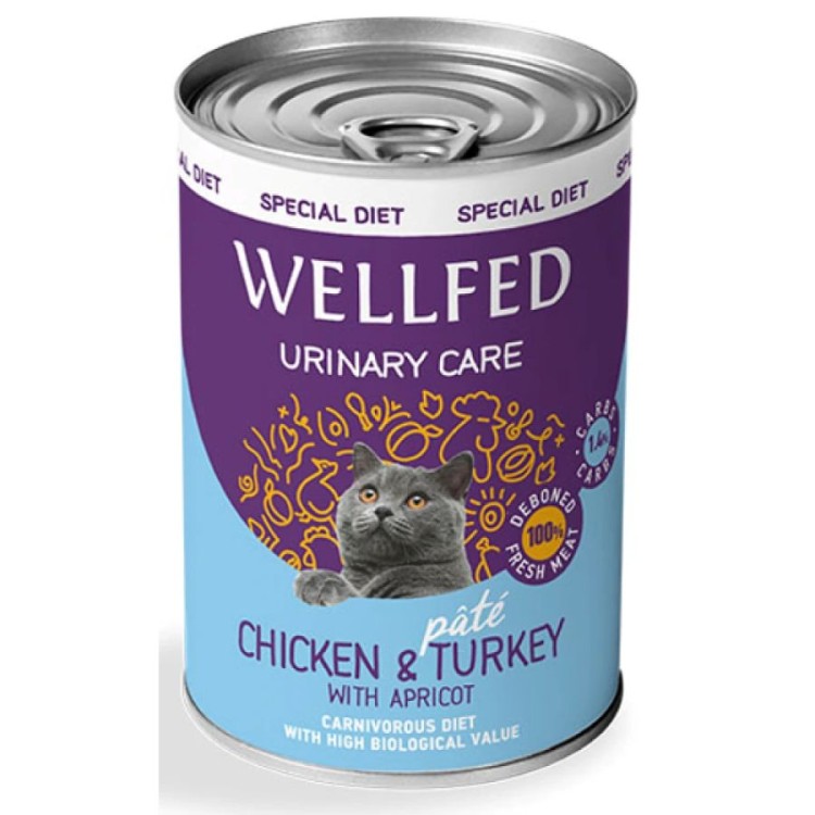 WELLFED SPECIAL DIET URINARY CARE ADULT CAT ΠΑΤΕ ΚΟΤΟΠΟΥΛΟ ΓΑΛΟΠΟΥΛΑ ΚΑΙ ΒΕΡΙΚΟΚΟ 400gr