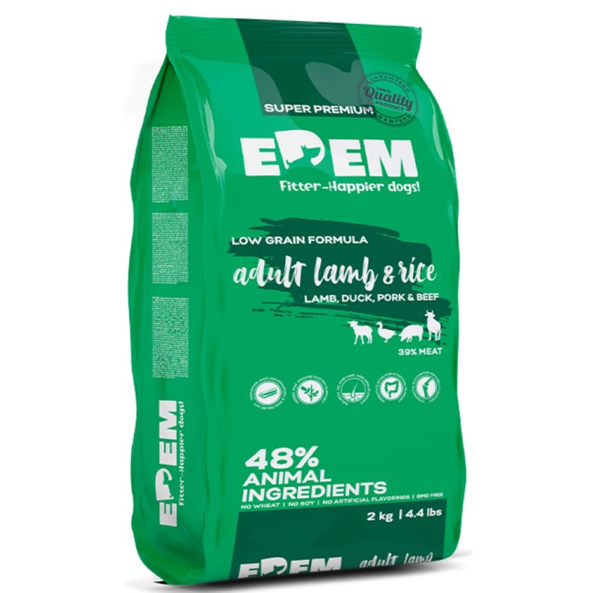 EDEM ADULT DOG ΑΡΝΙ ΚΑΙ ΡΥΖΙ 2kg ΚΑΙ 500gr ΔΩΡΟ