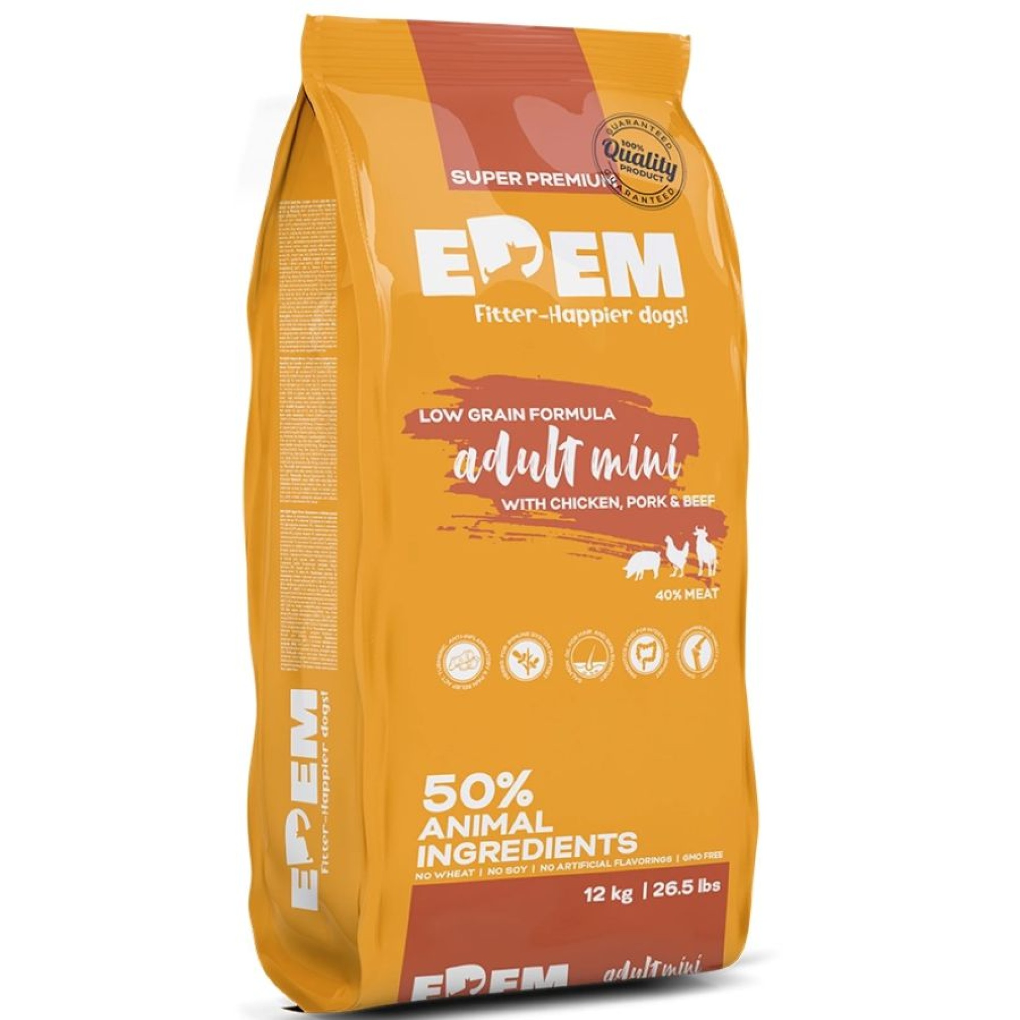 EDEM ADULT MINI DOG ΚΟΤΟΠΟΥΛΟ ΧΟΙΡΙΝΟ ΚΑΙ ΒΟΔΙΝΟ 12kg