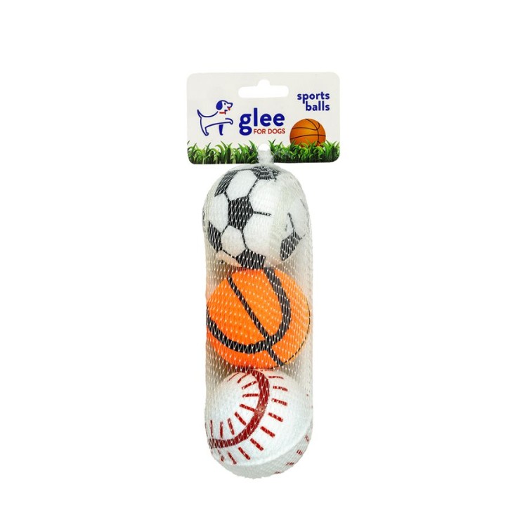 GLEE SPORTS BALLS ΠΑΙΧΝΙΔΙ ΣΚΥΛΟΥ  6cm 3pcs