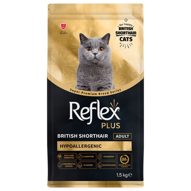 REFLEX PLUS BRITISH SHORTHAIR ADULT CAT HYPOALLERGENIC 1.5kg