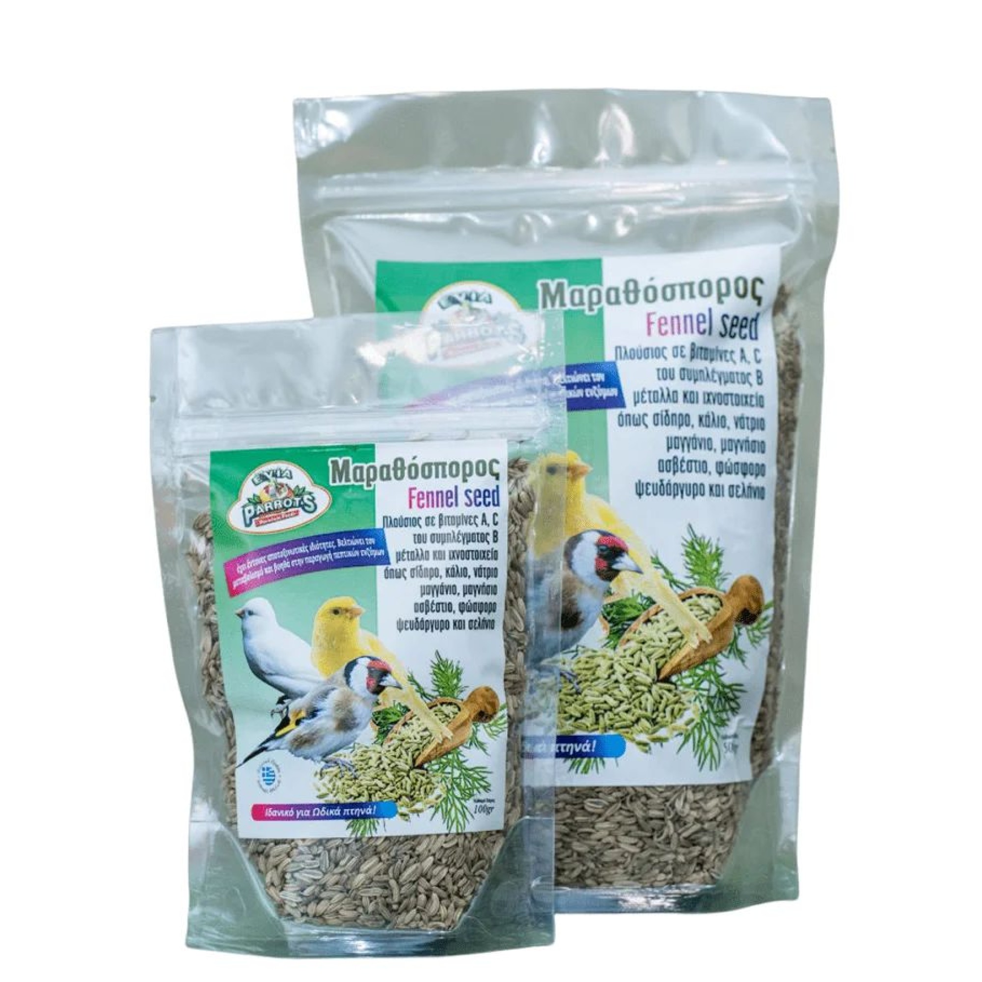 EVIA PARROTS ΜΑΡΑΘΟΣΠΟΡΟΣ ΓΙΑ ΟΛΑ ΤΑ ΩΔΙΚΑ ΠΤΗΝΑ 100gr