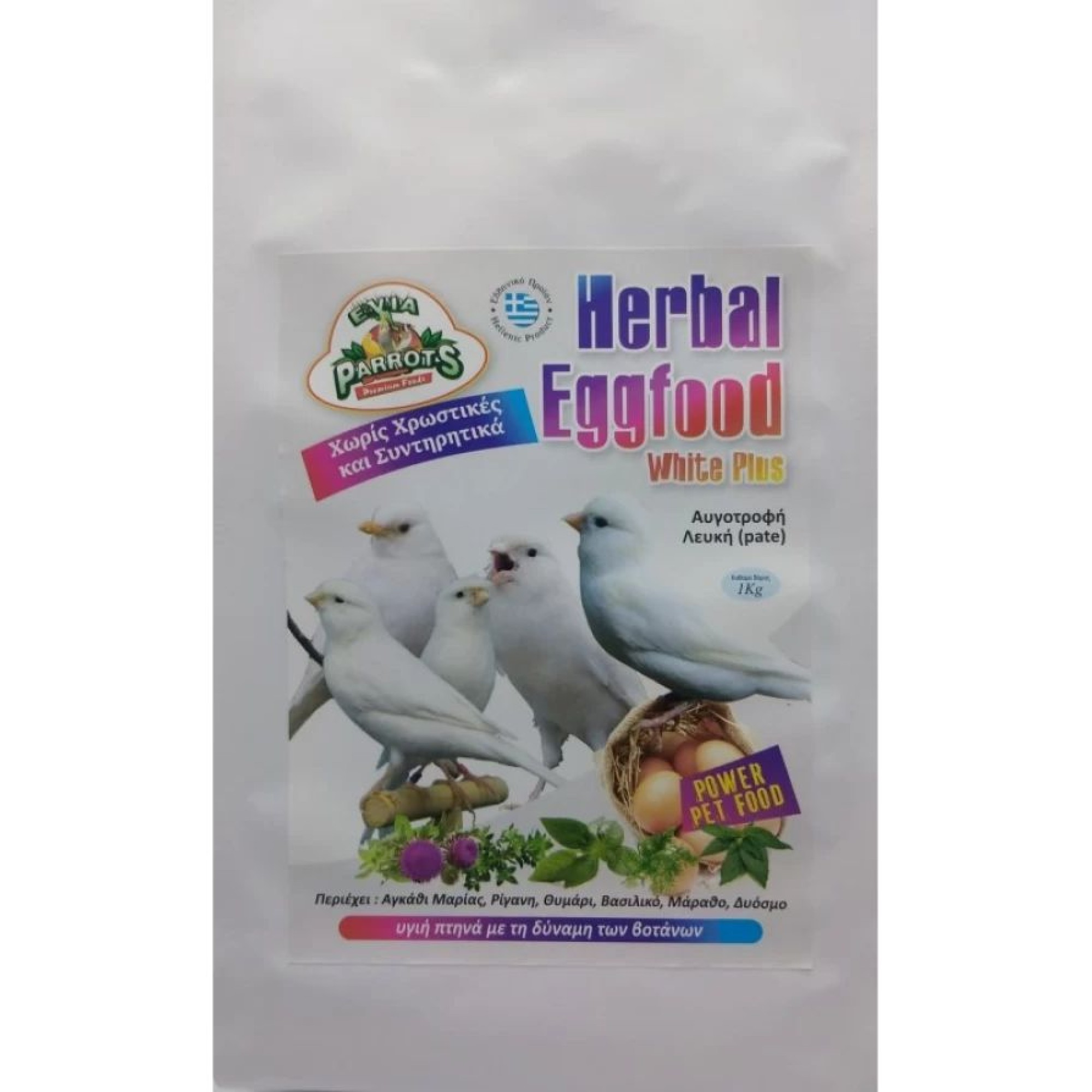 EVIA PARROTS HERBAL EGGFOOD WHITE PLUS 1kg
