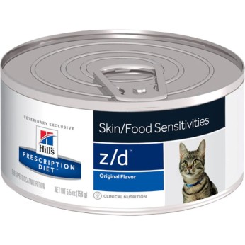HILL'S PRESCRIPTION DIET Z/D FOOD SENSITIVITIES ADULT CAT CAN 156gr HILL'S PRESCRIPTION DIET Z/D FOOD SENSITIVITIES ADULT CAT CAN 156gr