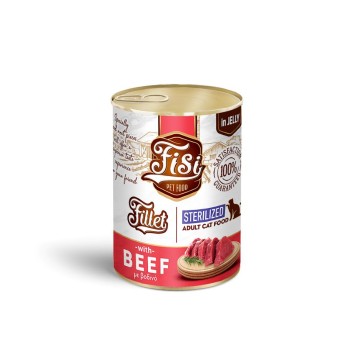 FISI ADULT CAT STERILIZED WET FOOD ΦΙΛΕΤΟ ΜΟΣΧΑΡΙ ΣΕ ΖΕΛΕ 400gr FISI ADULT CAT STERILIZED WET FOOD ΦΙΛΕΤΟ ΜΟΣΧΑΡΙ ΣΕ ΖΕΛΕ 400gr