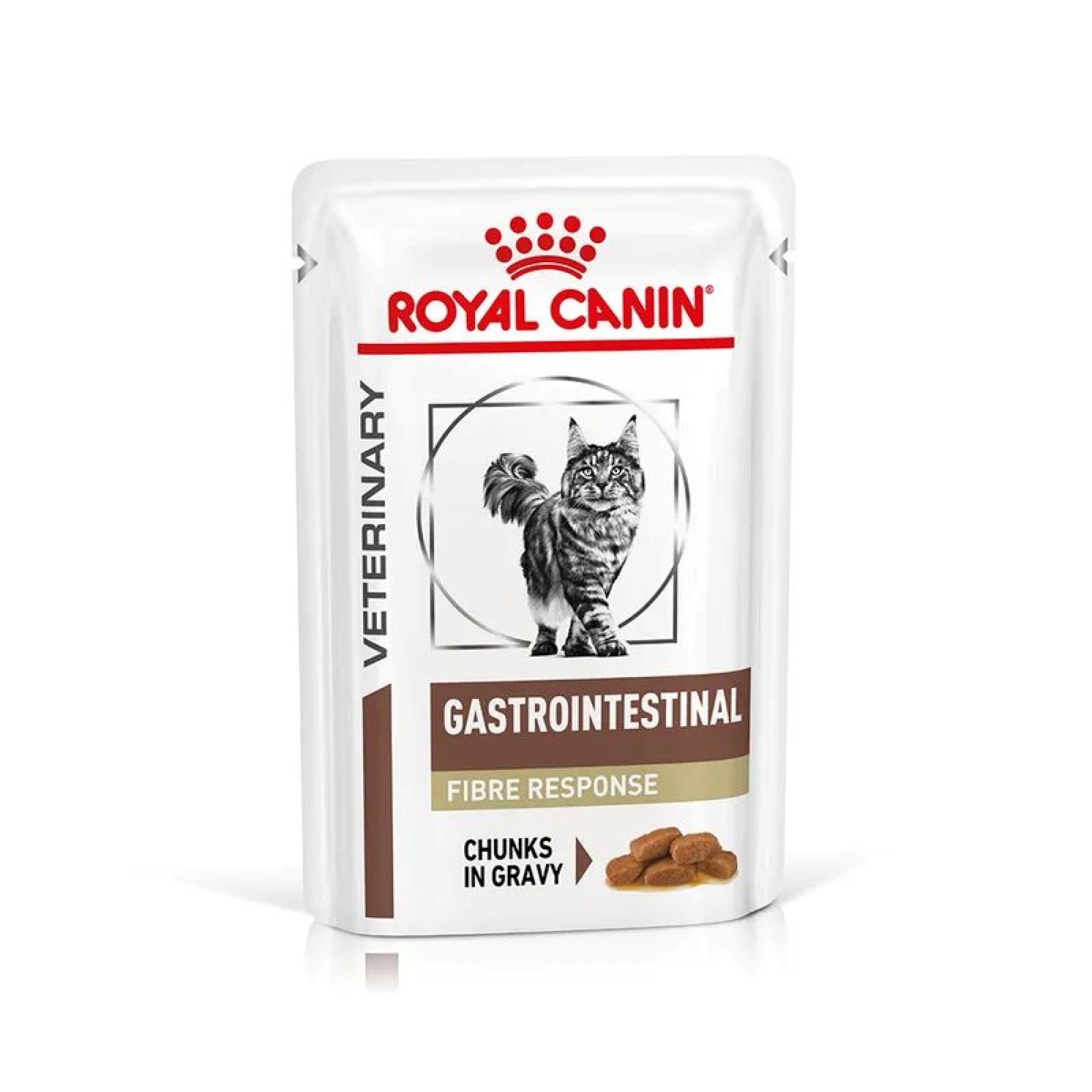 ROYAL CANIN VETERINARY DIET GASTROINTESTINAL FIBRE RESPONSE ADULT CAT CHUNKS IN GRAVY POUCH 85gr