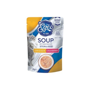 EGEO STERILISED ADULT CAT SOUP ΚΟΤΟΠΟΥΛΟ ΚΑΙ CRANBERRY 85gr EGEO STERILISED ADULT CAT SOUP ΚΟΤΟΠΟΥΛΟ ΚΑΙ CRANBERRY 85gr