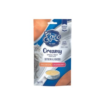 EGEO STERILISED ADULT CAT CREAMY ΣΟΛΟΜΟΣ ΚΑΙ CRANBERRY 75gr EGEO STERILISED ADULT CAT CREAMY ΣΟΛΟΜΟΣ ΚΑΙ CRANBERRY 75gr