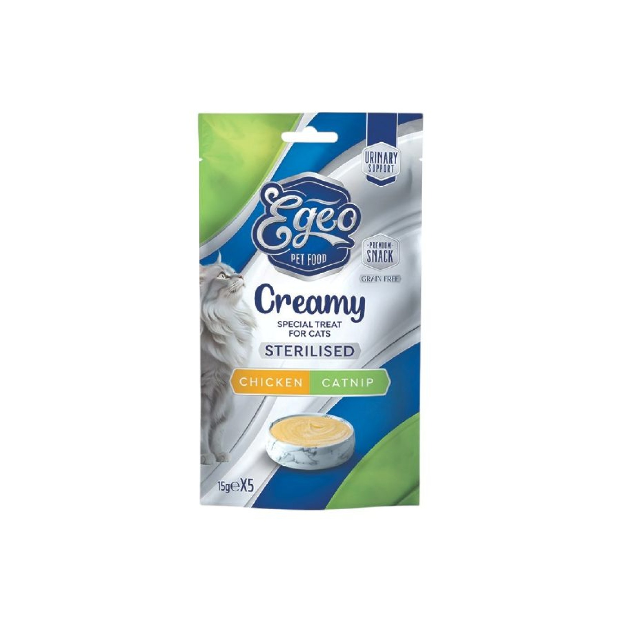 EGEO STERILISED ADULT CAT CREAMY ΚΟΤΟΠΟΥΛΟ ΚΑΙ CATNIP 75gr