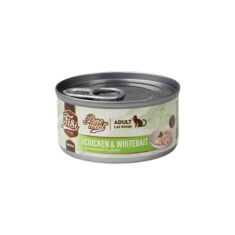 FISI PURE MEAT ADULT CAT WET FOOD ΚΟΤΟΠΟΥΛΟ ΚΑΙ ΜΑΡΙΔΑ ΣΕ ΖΩΜΟ 80gr FISI PURE MEAT ADULT CAT WET FOOD ΚΟΤΟΠΟΥΛΟ ΚΑΙ ΜΑΡΙΔΑ ΣΕ ΖΩΜΟ 80gr