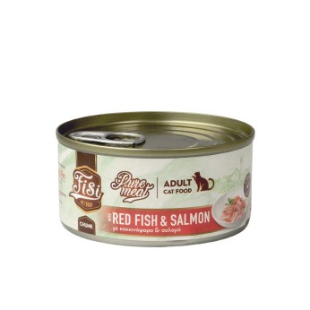FISI PURE MEAT ADULT CAT WET FOOD ΚΟΚΚΙΝΟΨΑΡΟ ΚΑΙ ΣΟΛΟΜΟΣ ΚΟΜΜΑΤΑΚΙΑ 170gr FISI PURE MEAT ADULT CAT WET FOOD ΚΟΚΚΙΝΟΨΑΡΟ ΚΑΙ ΣΟΛΟΜΟΣ ΚΟΜΜΑΤΑΚΙΑ 170gr