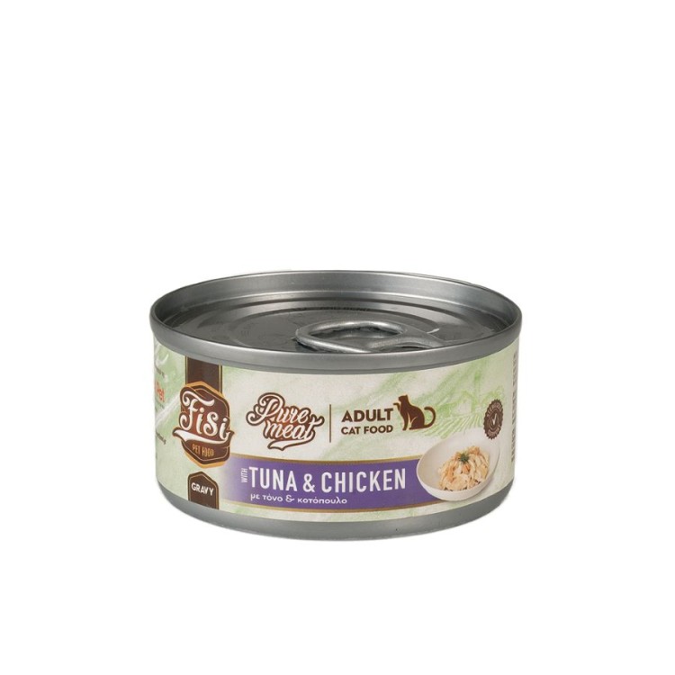 FISI PURE MEAT ADULT CAT WET FOOD ΤΟΝΟΣ ΚΑΙ ΚΟΤΟΠΟΥΛΟ ΣΕ ΣΑΛΤΣΑ 80gr FISI PURE MEAT ADULT CAT WET FOOD ΤΟΝΟΣ ΚΑΙ ΚΟΤΟΠΟΥΛΟ ΣΕ ΣΑΛΤΣΑ 80gr