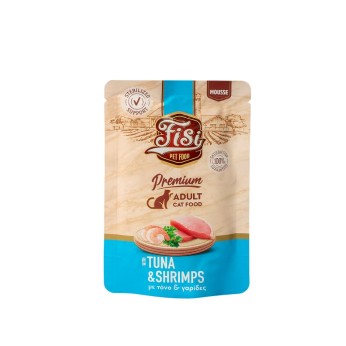 FISI PURE MEAT ADULT CAT WET FOOD MOUSSE ΤΟΝΟΣ ΚΑΙ ΓΑΡΙΔΕΣ 80gr FISI PURE MEAT ADULT CAT WET FOOD MOUSSE ΤΟΝΟΣ ΚΑΙ ΓΑΡΙΔΕΣ 80gr