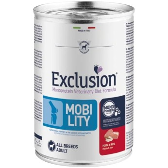 EXCLUSION VETERINARY DIET MOBILITY PORK AND RICE ADULT DOG 400gr EXCLUSION VETERINARY DIET MOBILITY PORK AND RICE ADULT DOG 400gr