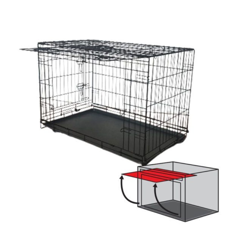 KOWLOON WIRE CRATE ΜΕ 2 ΠΟΡΤΕΣ XXLARGE ΓΙΑ ΣΚΥΛΟ ΚΑΙ ΓΑΤΑ 122x75x81cm