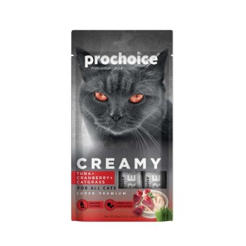 PROCHOICE SUPER PREMIUM ADULT CAT WET FOOD CREAMY ΤΟΝΟΣ ΚΡΑΝΜΠΕΡΙ ΚΑΙ ΓΑΤΟΧΟΡΤΟ 4pcs x 15gr PROCHOICE SUPER PREMIUM ADULT CAT WET FOOD CREAMY ΤΟΝΟΣ ΚΡΑΝΜΠΕΡΙ ΚΑΙ ΓΑΤΟΧΟΡΤΟ 4pcs x 15gr
