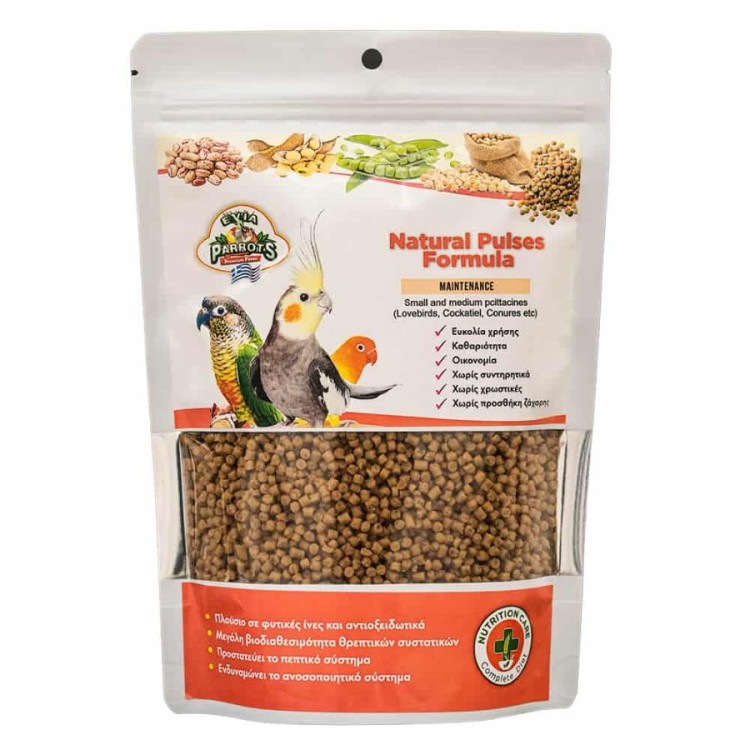EVIA PARROTS SMALL AND MEDIUM NATURAL PULSES FORMULA ΓΙΑ ΜΙΚΡΟΥΣ ΚΑΙ ΜΕΣΑΙΟΥΣ ΠΑΠΑΓΑΛΟΥΣ 500gr EVIA PARROTS SMALL AND MEDIUM NATURAL PULSES FORMULA ΓΙΑ ΜΙΚΡΟΥΣ ΚΑΙ ΜΕΣΑΙΟΥΣ ΠΑΠΑΓΑΛΟΥΣ 500gr