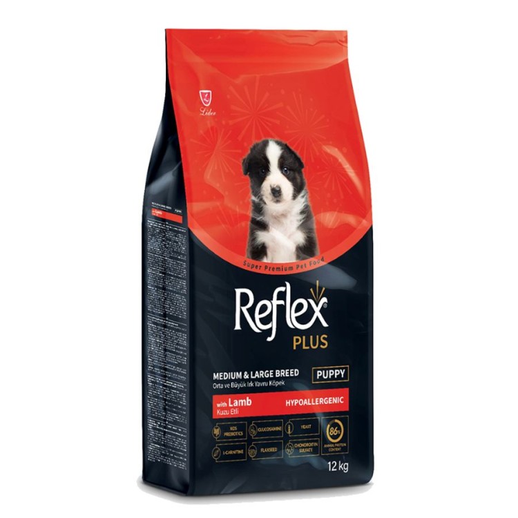 REFLEX PLUS HYPOALLERGENIC MEDIUM MAXI JUNIOR DOG ΑΡΝΙ 12kg