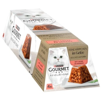 PURINA GOURMET REVELATIONS FINE CUTS ADULT CATS ΚΟΜΜΑΤΑΚΙΑ ΣΟΛΟΜΟΥ ΣΕ ΖΕΛΕ 4x57gr