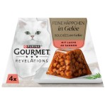 PURINA GOURMET REVELATIONS FINE CUTS ADULT CATS ΚΟΜΜΑΤΑΚΙΑ ΣΟΛΟΜΟΥ ΣΕ ΖΕΛΕ 4x57gr