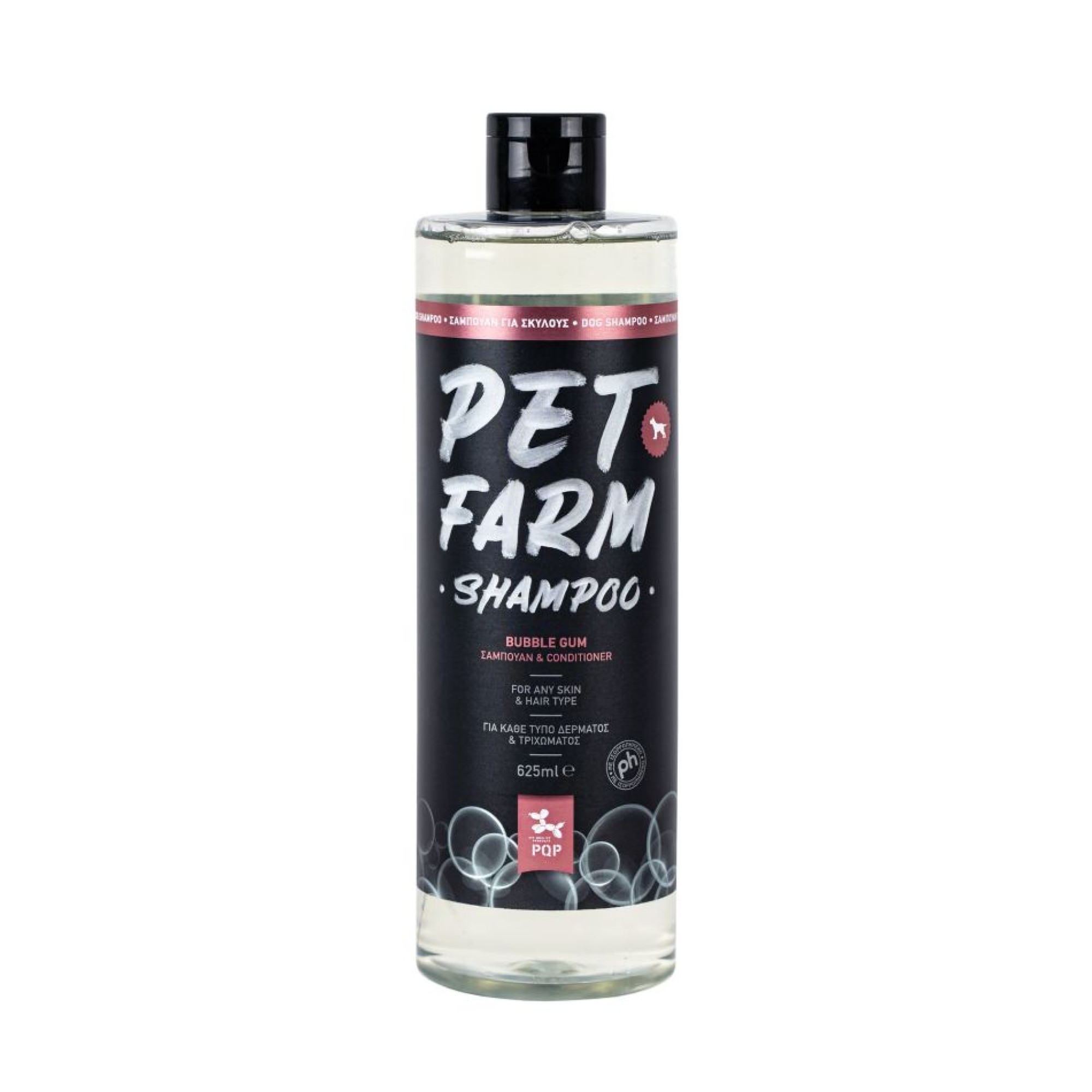 PQP PET FARM DOG SHAMPOO AND CONDITIONER BUBBLE GUM 625ml