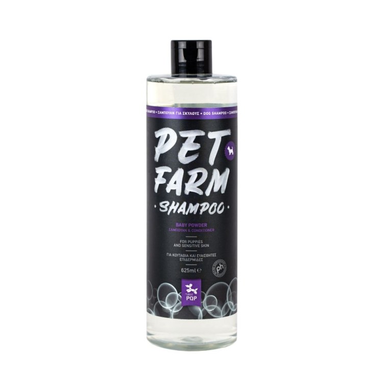 PQP PET FARM DOG SHAMPOO AND CONDITIONER BABY POWDER 625ml