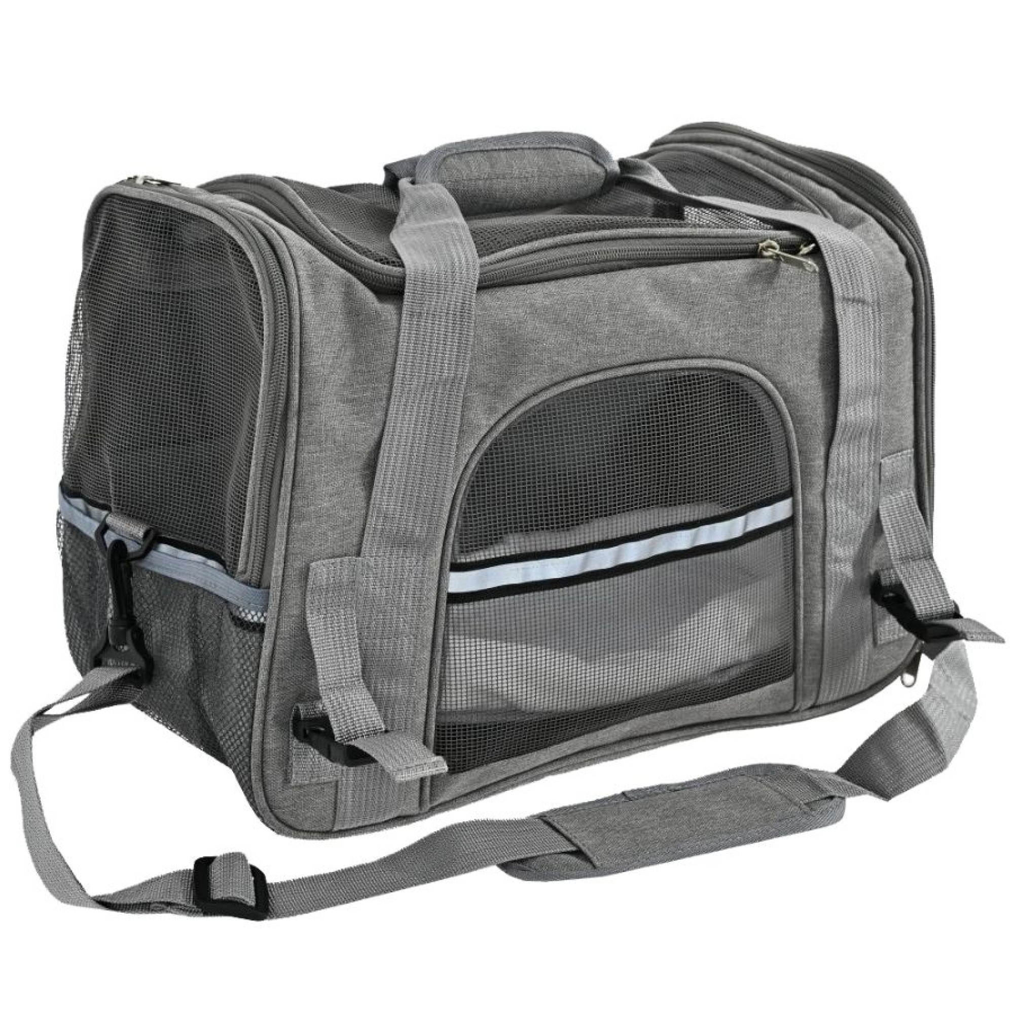 PET CAMELOT OXFORD LIGHT GREY ΤΣΑΝΤΑ ΜΕΤΑΦΟΡΑΣ 42x25x30cm