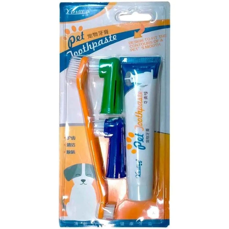 PET JOOTHPASTE ΣΕΤ ΟΔΟΝΤΙΚΗΣ ΠΕΡΙΠΟΙΗΣΗΣ ΣΚΥΛΟΥ 4pcs