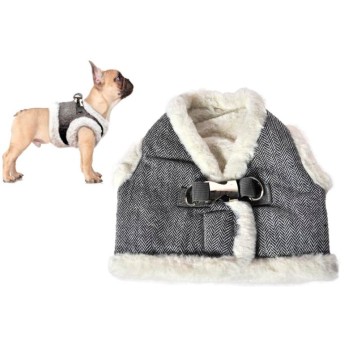 LUXURY ΠΑΛΤΟ ΣΑΜΑΡΑΚΙ ΣΚΥΛΟΥ LARGE ΓΚΡΙ ΛΕΥΚΟ