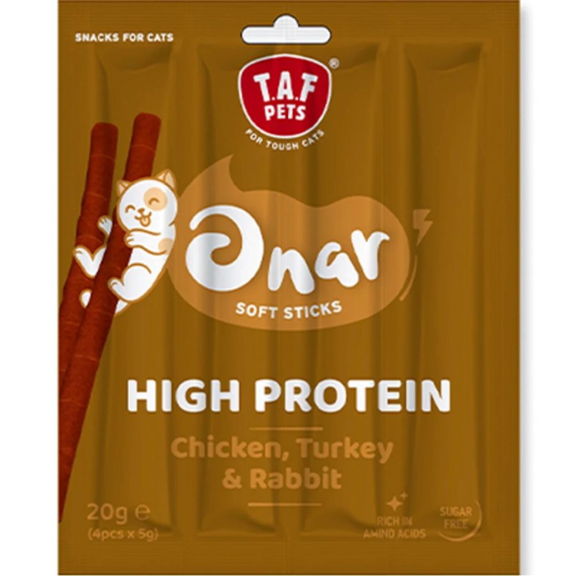TAF PETS ONAR HIGH PROTEIN SOFT STICKS ME ΚΟΤΟΠΟΥΛΟ ΓΑΛΟΠΟΥΛΑ ΚΑΙ ΚΟΥΝΕΛΙ 4pcs x 5gr
