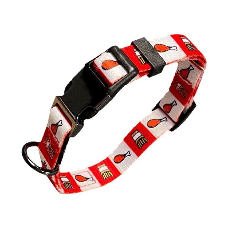 GO GET DOG COLLAR CHICK N FRIES MEDIUM 2.0 x 35 ΕΩΣ 55cm