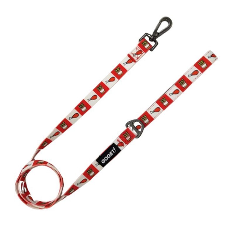 GO GET OΔΗΓΟΣ ΒΟΛΤΑΣ ΣΚΥΛΟΥ NEOPRENE CHICK N FRIES ΜΕ ΜΕΤΑΛΛΙΚΟ ΓΑΝΤΖΟ SMALL 1.5 x 1.20cm