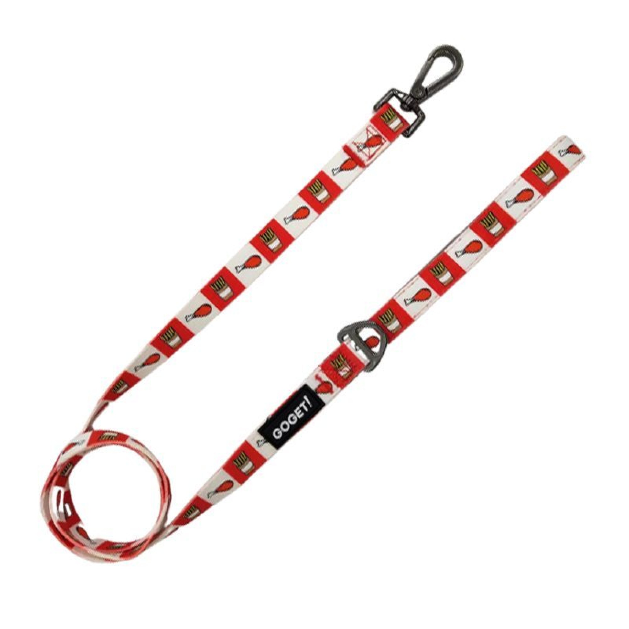 GO GET OΔΗΓΟΣ ΒΟΛΤΑΣ ΣΚΥΛΟΥ NEOPRENE CHICK N FRIES ΜΕ ΜΕΤΑΛΛΙΚΟ ΓΑΝΤΖΟ MEDIUM 2.0 x 1.20cm