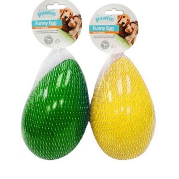 PAWISE ΠΑΙΧΝΙΔΙ ΣΚΥΛΟΥ FUNNY EGG SMALL ΠΡΑΣΙΝΟ 8cm