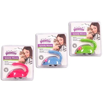 PAWISE ΠΑΙΧΝΙΔΙ ΓΑΤΑΣ SPEEDY MOUSE ΜΠΛΕ 9cm