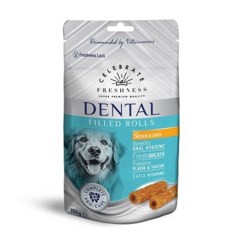 CELEBRATE FRESHNESS SUPER PREMIUM DENTAL FILLED BITES ADULT DOG ΚΟΤΟΠΟΥΛΟ ΚΑΙ ΠΑΠΙΑ 150gr