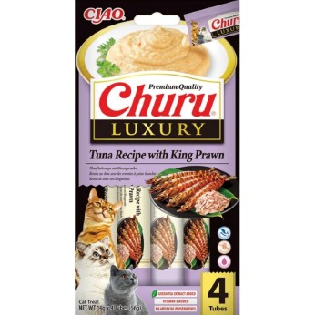 CIAO CHURU LUXURY ADULT CAT WET FOOD CREAMY ΤΟΝΟΣ ΚΑΙ ΒΑΣΙΛΙΚΗ ΓΑΡΙΔΑ 4pcs x 14gr CIAO CHURU LUXURY ADULT CAT WET FOOD CREAMY ΤΟΝΟΣ ΚΑΙ ΒΑΣΙΛΙΚΗ ΓΑΡΙΔΑ 4pcs x 14gr