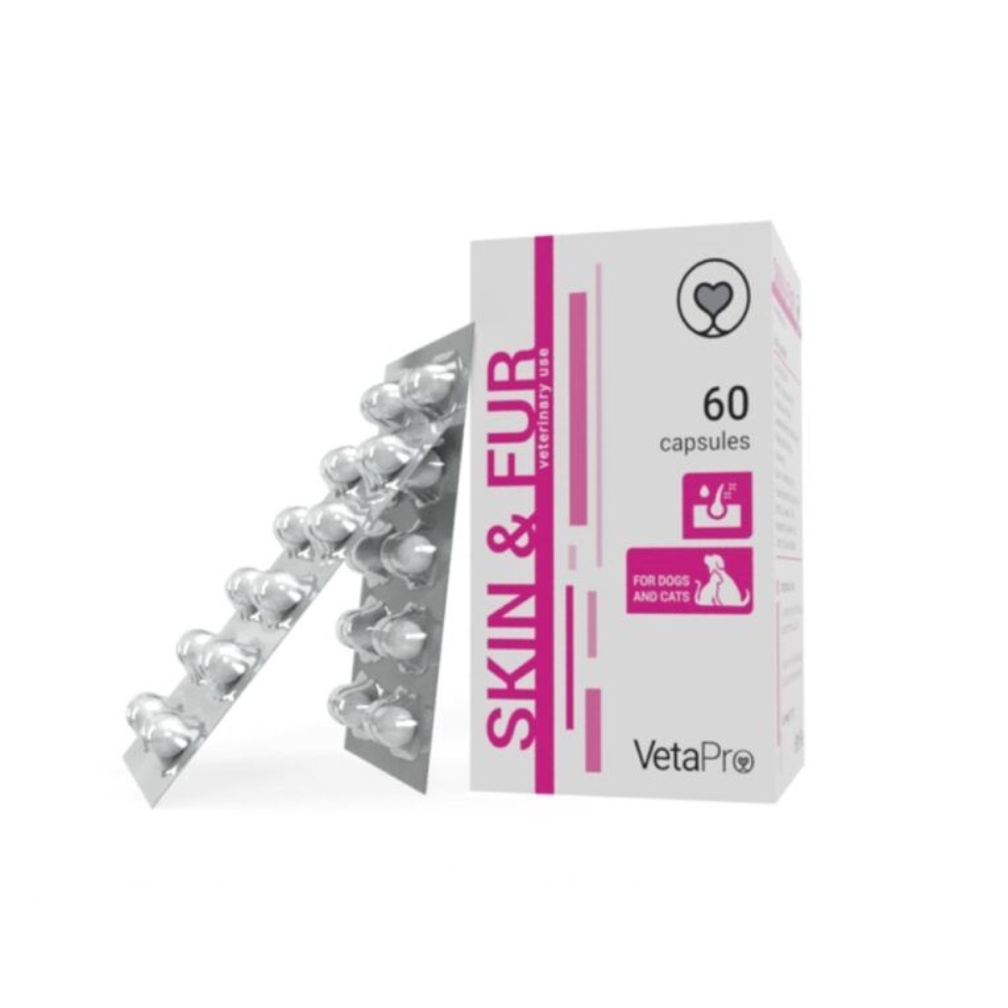 VETA PRO SKIN AND FUR ΣΥΜΠΛΗΡΩΜΑ ΔΙΑΤΡΟΦΗΣ ΓΙΑ ΔΕΡΜΑ ΚΑΙ ΤΡΙΧΩΜΑ ΣΚΥΛΟΥ KΑΙ ΓΑΤΑΣ 6 0 ΚΑΨΟΥΛΕΣ